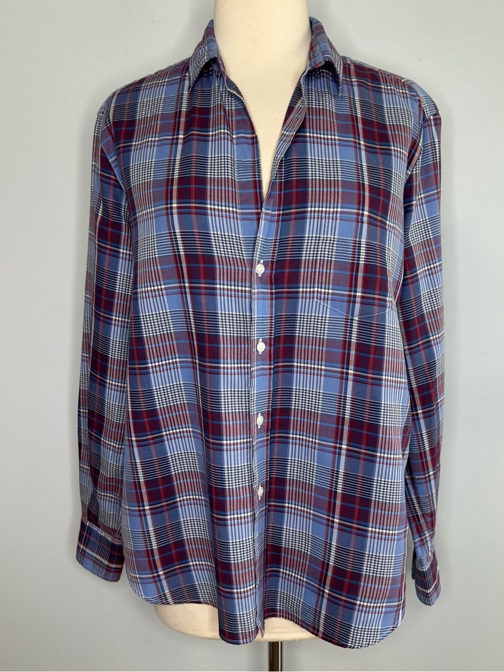 Frank & Eileen Women’s Buttoned Down Plaid Eileen Chest Pocket Shirt Size S